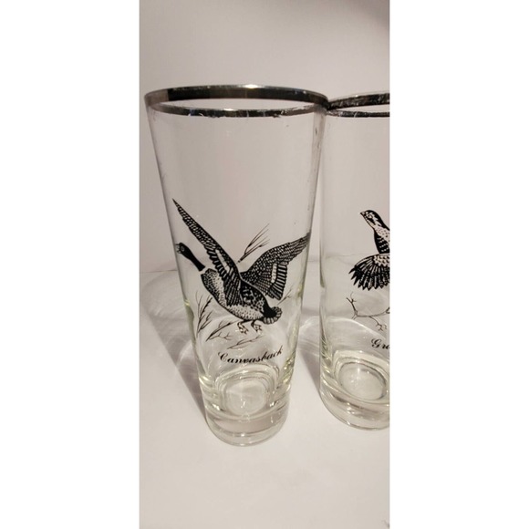 Vintage SPORTSMAN by Federal Glass Game Bird Tumblers Glasses Set Of 3 Barware - Picture 2 of 9